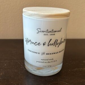 Scentsational Spruce & Hollyberry  Candle  Glass Jar 11 Oz  Coconut Wax